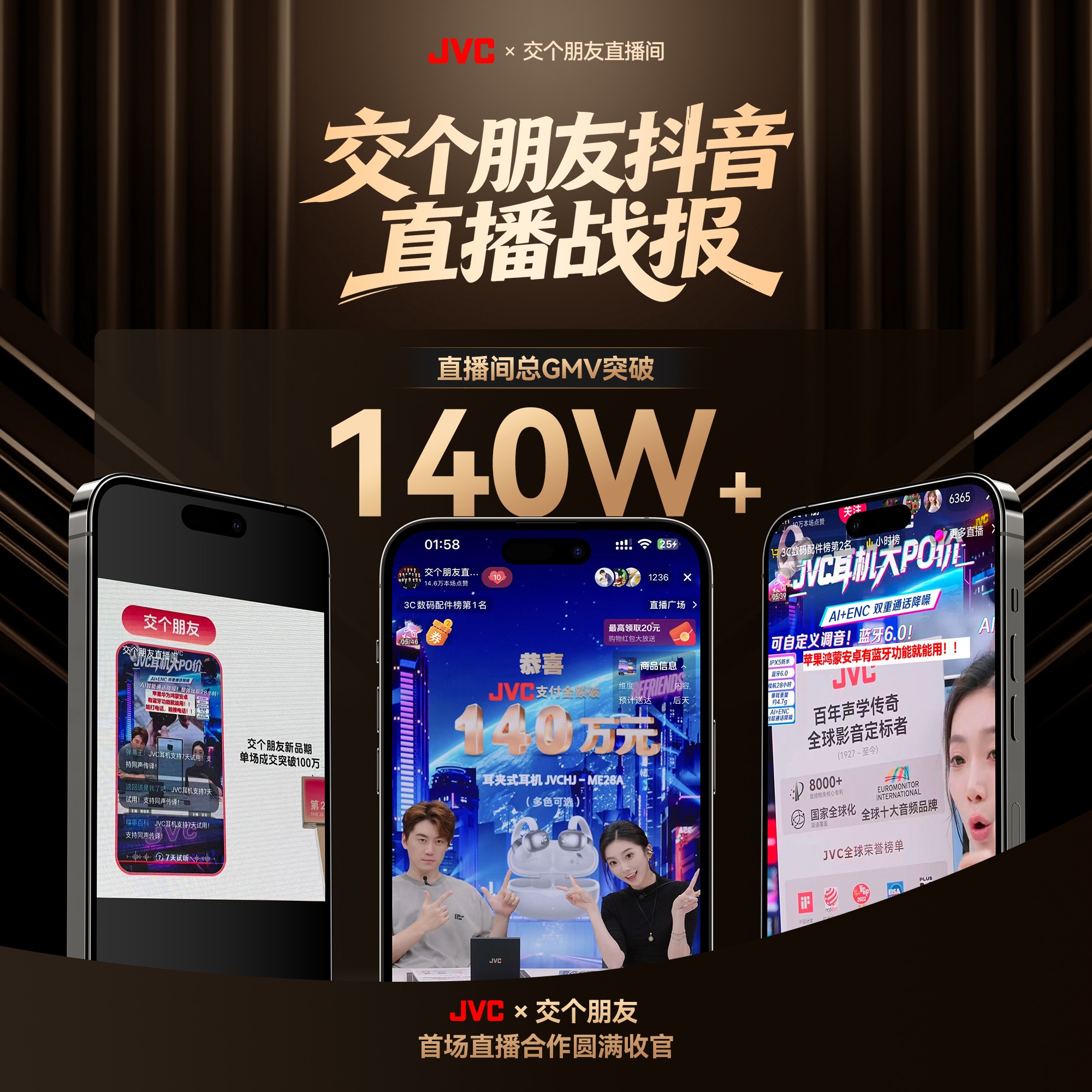 从专业赛道到大众市场,JVC联手交个朋友交出140万首秀答卷
